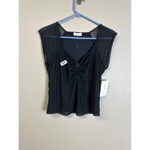 Frankee Skylarr xlarge  black cropped top lined top